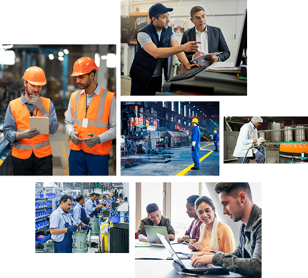 Who We Help - Professional workplace collage